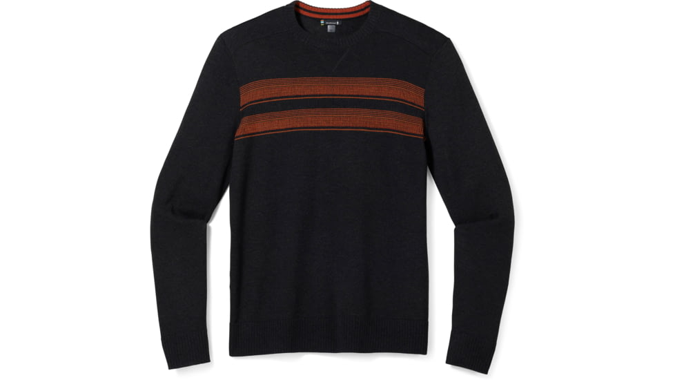 Smartwool Sparwood Stripe Crew - Mens, L13 Charcoal Heather-Picante Heather, Medium, SW016474L13M
