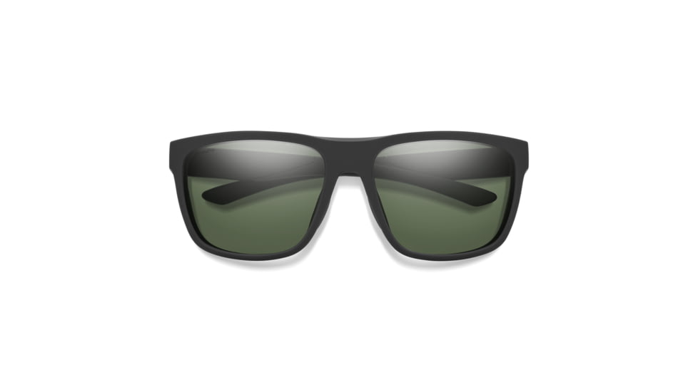Smith Barra Sunglasses, Matte Black Frame, ChromaPop Polarized Gray Green Lens, 201268DL560L7