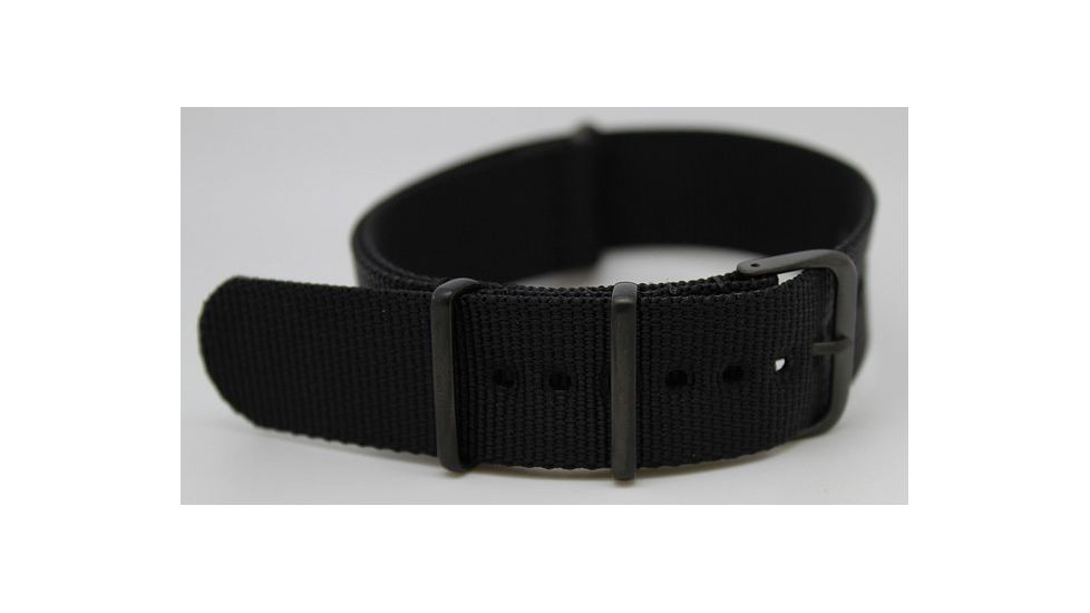 Smith&amp;Bradley Ltd. Sans-13 PVD Black-Coated 42mm Watch, Black Face/Black NATO Band Sans-black-BNATO