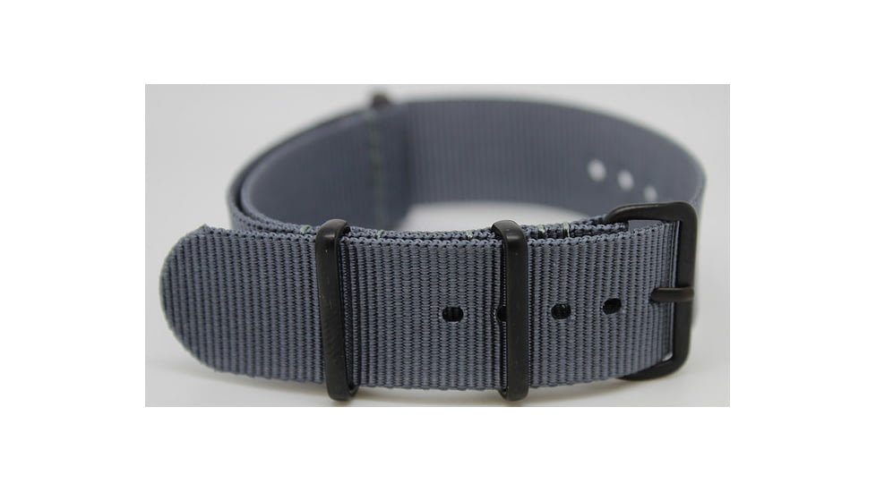 Smith&amp;Bradley Ltd. Sans-13 PVD Black-Coated 42mm Watch, Black Face/Gray NATO Band Sans-black-GNATO