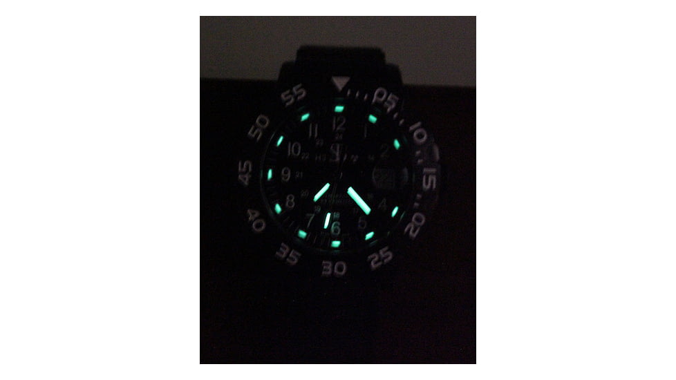 Smith&amp;Bradley Ltd. Sans-13 PVD Black-Coated 42mm Watch, Black Face/Black Rubber Band Sans-black-RBS