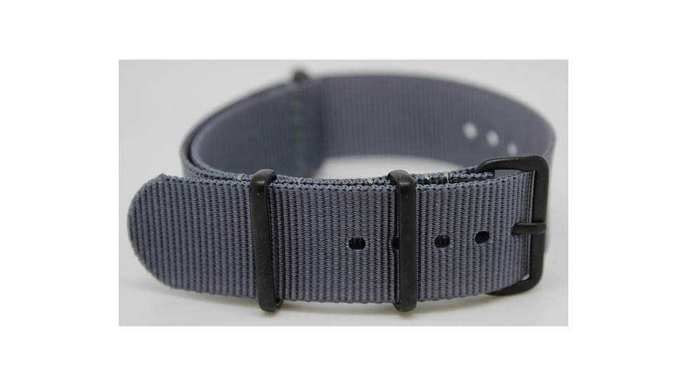 Smith&amp;Bradley Ltd. Sans-13 Stainless Steel 42mm Watch, Black-Silver Face/Gray NATO Band Sans-stainless-GNATO
