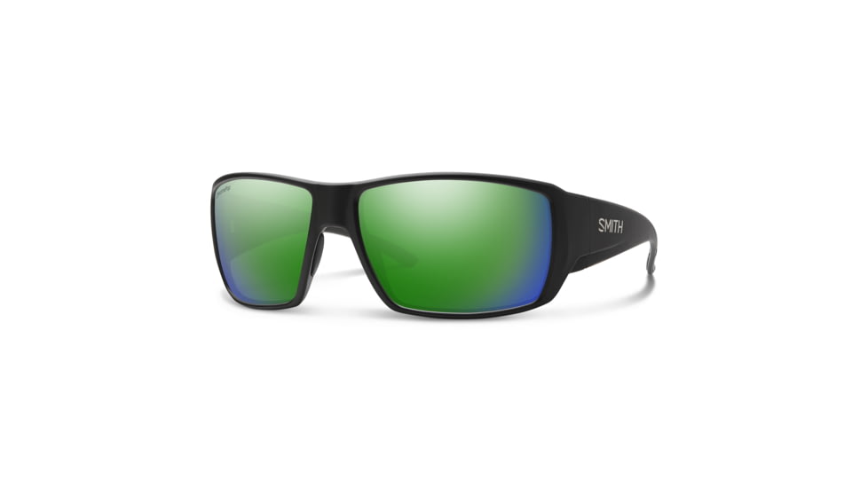 Smith Optics Guides Choice Sunglasses, ChromaPop Glass Polarized Green Mirror Lens, Matte Black Frame, 20494700362UI