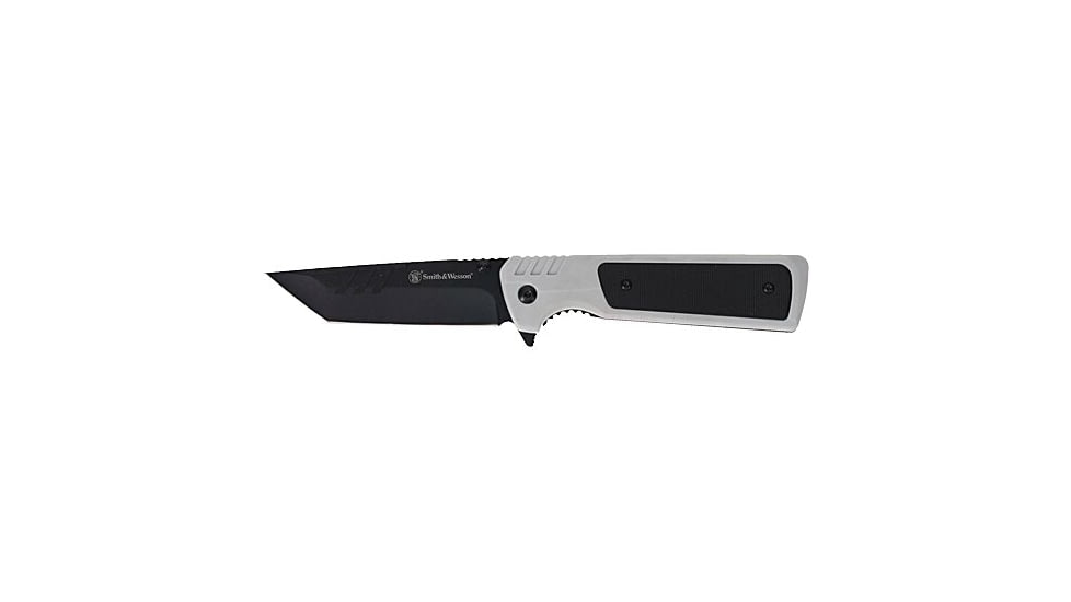 Smith &amp; Wesson 1911 Fixed/Folding Knife Combo w/Gift Tin, 3.5in. Stainless Steel, Tanto Blades, Black Polymer Handle, 1208881
