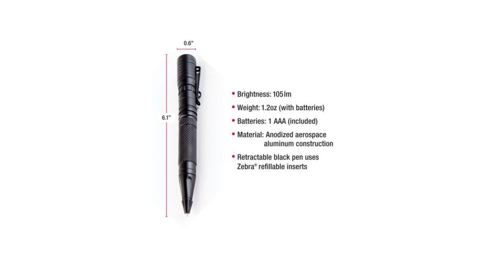 Smith &amp; Wesson Delta Force PL-10 LED Penlight, 105 Lumens, 1xAAA, Black, 110155