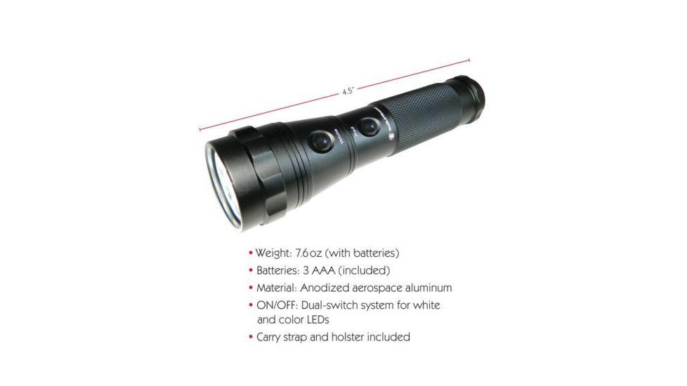 Smith &amp; Wesson Galaxy 12 LED Flashlight, Red/White/Blue/Green SW1222