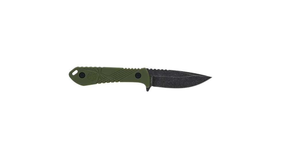 Smith &amp; Wesson HRT Fixed Blade Knife w/Sheath, 3.25in, Stainless Steel, Fixed Blade, OD Green, G-10 Handle, 1189666