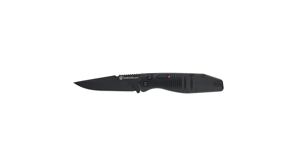 Smith &amp; Wesson Knife Special Ops Push Btn Auto 3.4 Folder Black W/Sfty, 1215357