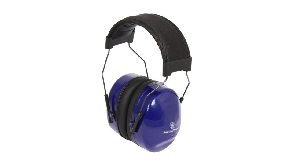 Smith &amp; Wesson NRR 25 Premium earmuff with blue earcups, Blue, One Size SW209C