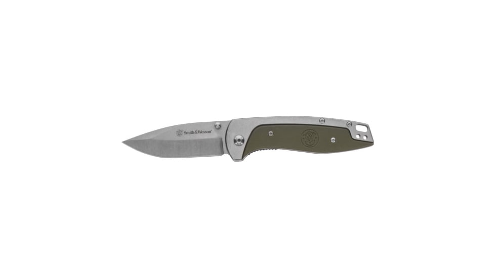 Smith &amp; Wesson S&amp;w Knife Freighter Folding Blade 3.6'' G10 Od Grn Handle