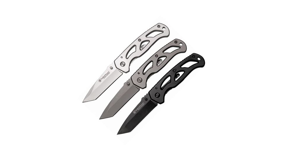 Smith &amp; Wesson SW CK404 Combo Pack Folding Knives, 2.25 in, 7Cr17MoV High Carbon Stainless Steel, 1085964