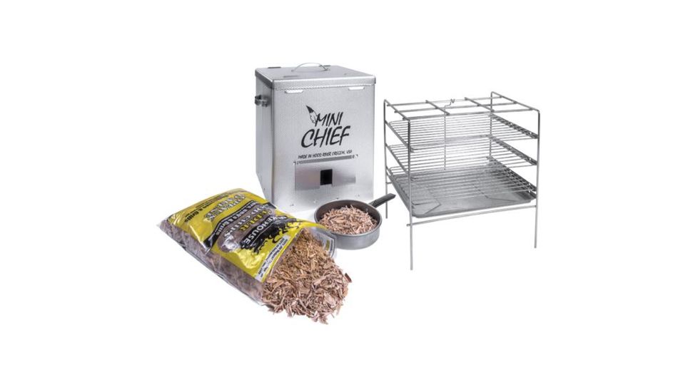 Smokehouse Product Mini Chief Electric 15lb. Cap. Smoker, Silver, 15lb Capacity, 250W 101853