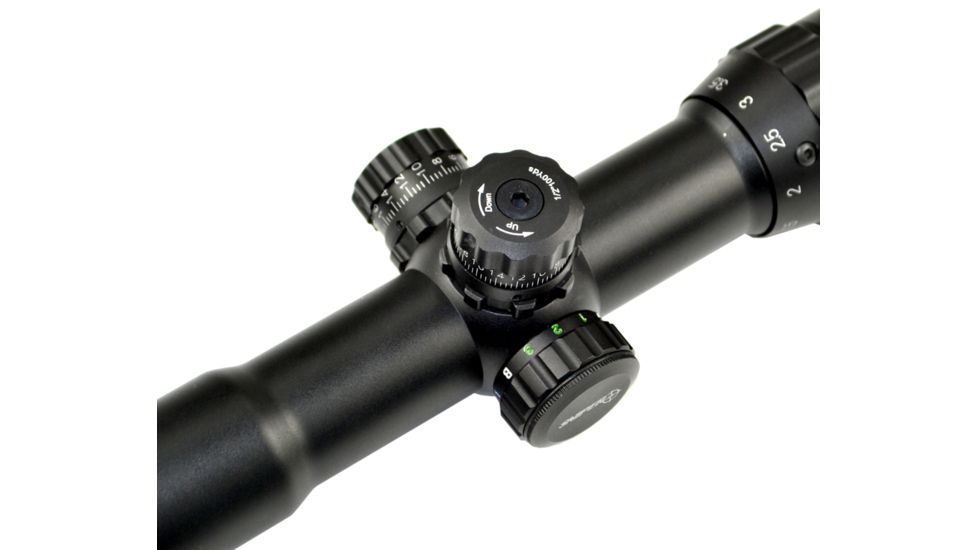 Sniper 1-4X28mm Rifle Scope QTA W/E, RGB Tri-Illumination Etched Horseshoe Glass Reticle w/ 5 in Eye relief, Black LT1-4x28LT