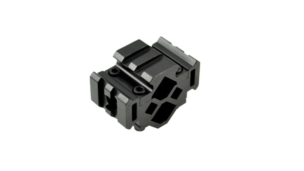 Sniper 2 Slot Riser Barrel Mount w/ Laser / Flashlight Mount, Black, Clamping Range: Diameter .51 in - .78 in MBR02