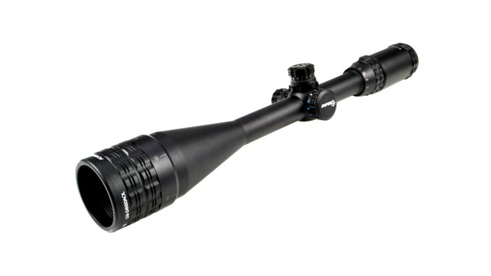 Sniper 6-24x50mm Rifle Scope w/ Front AO Adjustment, RGB Tri-Illumination Mil Dot,, Black LT6-24x50AOL