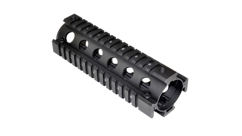 Sniper Two Piece Quad Handguard Rail Mount, Black MQRSL