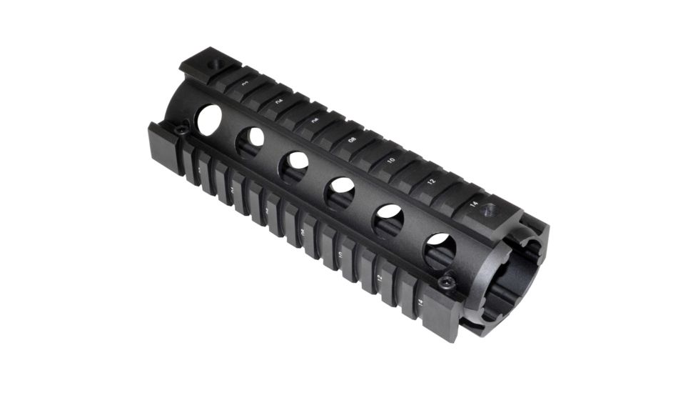 Sniper Two Piece Quad Handguard Rail Mount, Black MQRSL