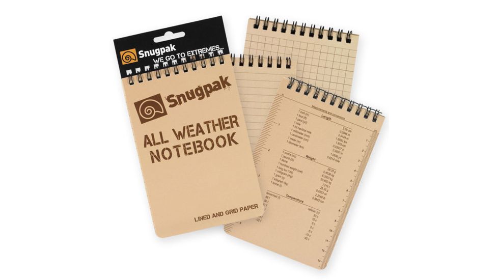 SnugPak All Weather Notebooks Large Tan SP97385