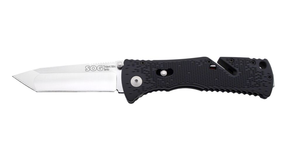 SOG Knives TF-26 Trident Mini Straight Tanto Satin Folding Knife