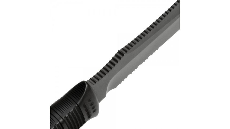 SOG SEAL Team Elite 12.3 inch Fixed Blade Knife, Partially Serrated Edge, Clip Point, AUS-8, Hardcased Black TiNi Blade, Black Handle, Ballistic Nylon Sheath, SE37-N