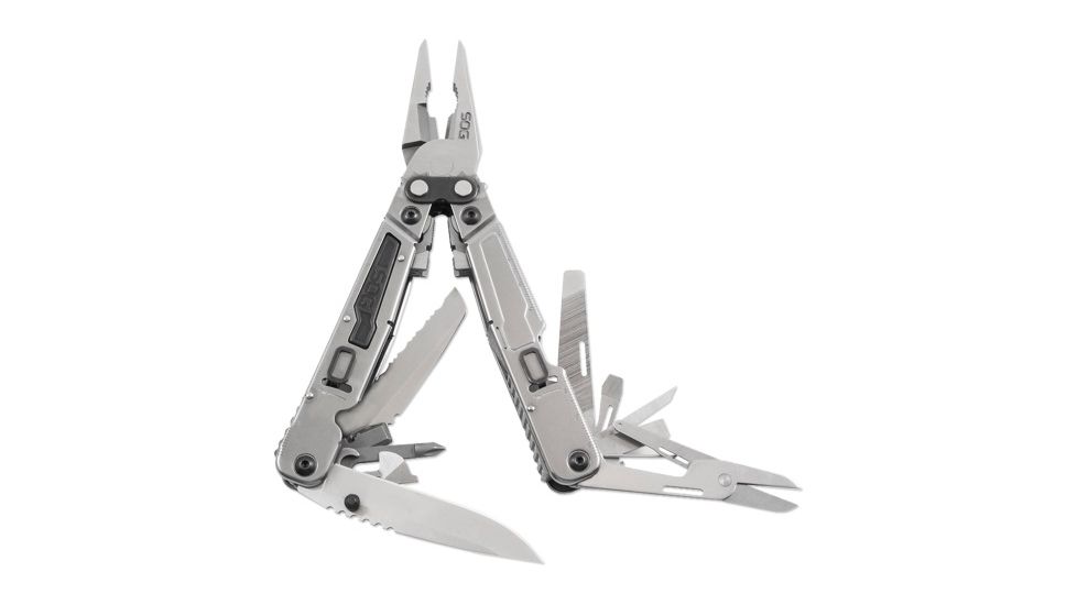 SOG Specialty Knives &amp; Tools PowerGrab Molded Sheath Multi-Tool, Satin, PM1001-CP