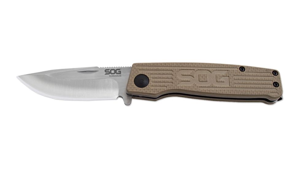SOG Specialty Knives &amp; Tools Terminus Folding Knife, Satin, TM1001-BX
