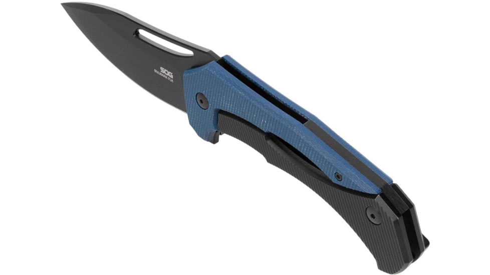 SOG Knives &amp; Tools, Bulwark FLK, Folding Knife, 3.5in, D2 Steel, Drop Point Blade, Blue/Black Handle, 14-24-01-57