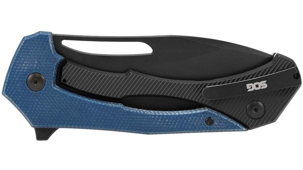 SOG Knives &amp; Tools, Bulwark FLK, Folding Knife, 3.5in, D2 Steel, Drop Point Blade, Blue/Black Handle, 14-24-01-57