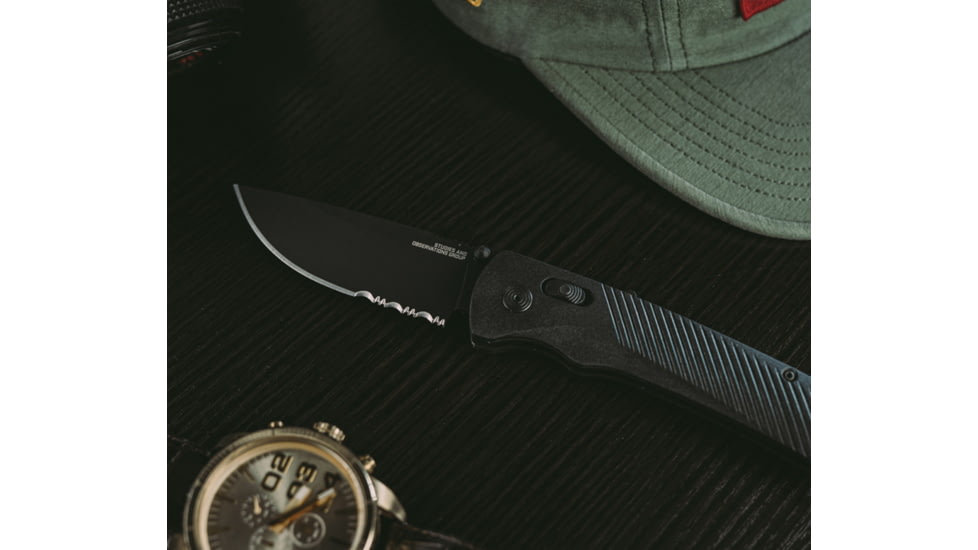 SOG Specialty Knives &amp; Tools Flash At - Blackout - Partially Serrated - 11-18-02-41