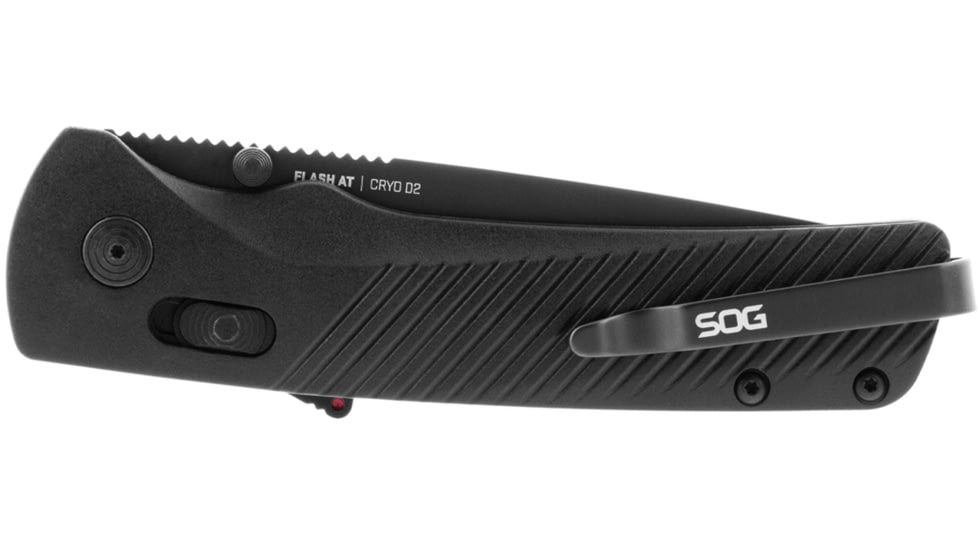 SOG Specialty Knives &amp; Tools Flash At - Blackout - Partially Serrated - 11-18-02-41