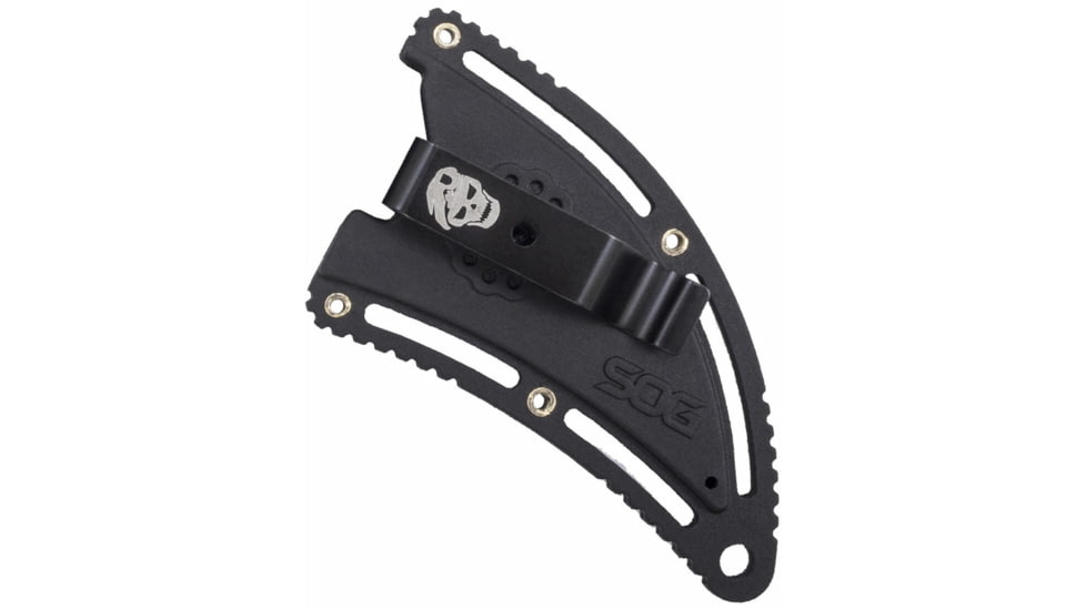 SOG Specialty Knives &amp; Tools Gambit Blade Knife, 2.58in, 7Cr17MoV Blade, Sheepsfoot, Black, Glass-Reinforced Nylon Handle, Silve, SOG-GB1001-CP