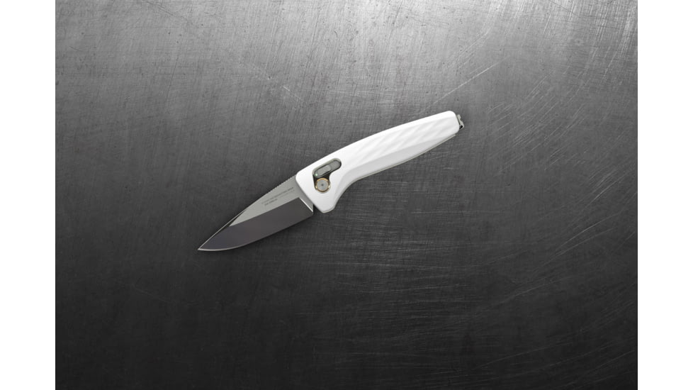 SOG Specialty Knives &amp; Tools One-Zero XR Folding Knive, White/Black Chrome, SOG-12-73-05-57