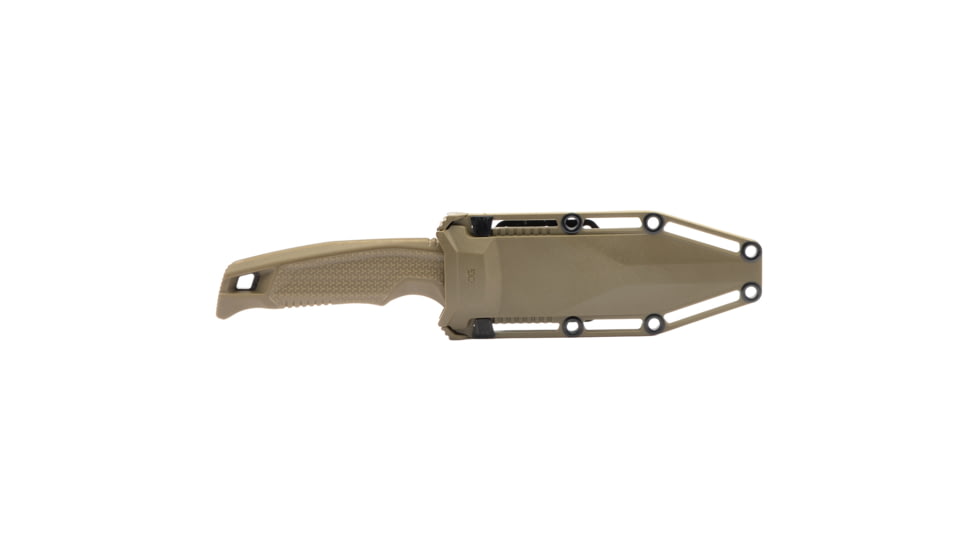 SOG Specialty Knives &amp; Tools Recondo FX Fixed Blade Knives, 4.6in, Straight Edge, CRYO 440C Steel, Spear Point, FDE, GRN / TPU Handle, Black, SOG-17-22-03-57