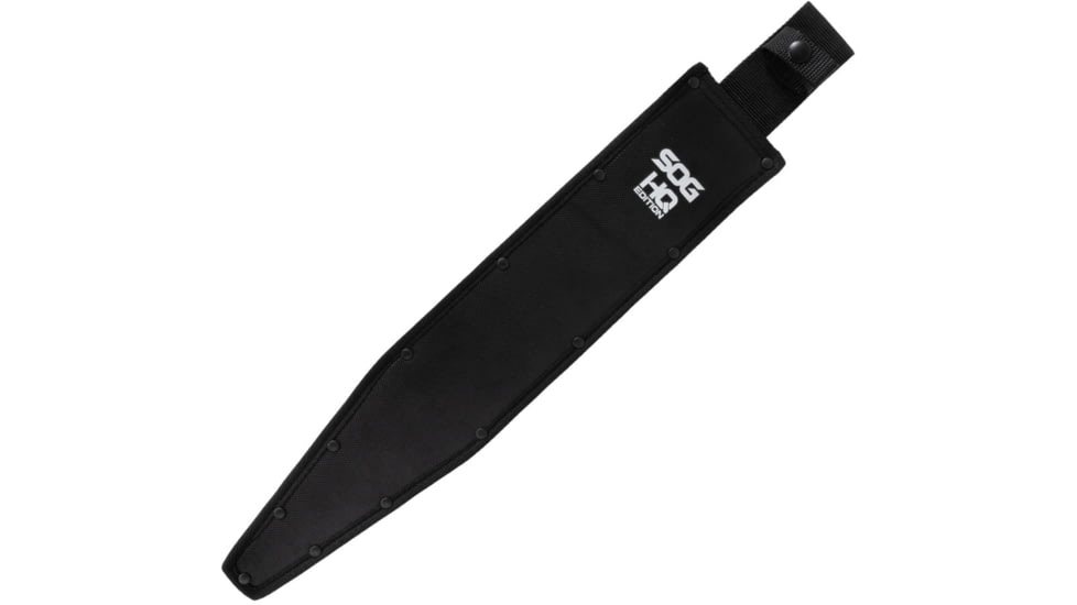 SOG Specialty Knives &amp; Tools Phantom Strike Machete Fixed Blade Knife 17.6inch Spear Point 420 Black Blade Glass Reinforced Nylon Grn Handle Black