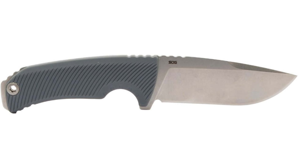 SOG Specialty Knives &amp; Tools TELLUS FX Knife, 4.2in, CRYO 440C Stainless Steel, Full Tang, Fixed Blade, Glass-Reinforced Nylon Handle, Olive Drab, Wolf Gray, 17-06-02-43
