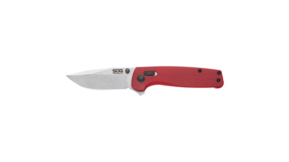SOG Specialty Knives &amp; Tools Terminus XR Flipper 2.95in Folding Knife, G10, Crimson, Box, TM1023-BX