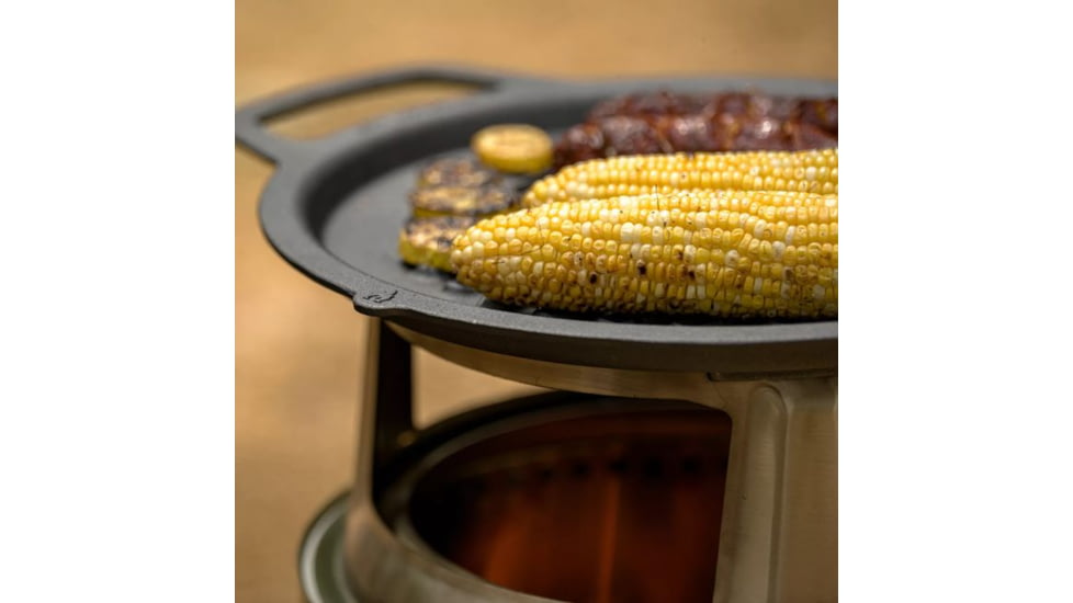 Solo Stove Ranger Cast Iron Grill Cooking Bundle 2, Stainless Steel, Cast Iron Black, Medium, SSRAN-COOKING-BUNDLE