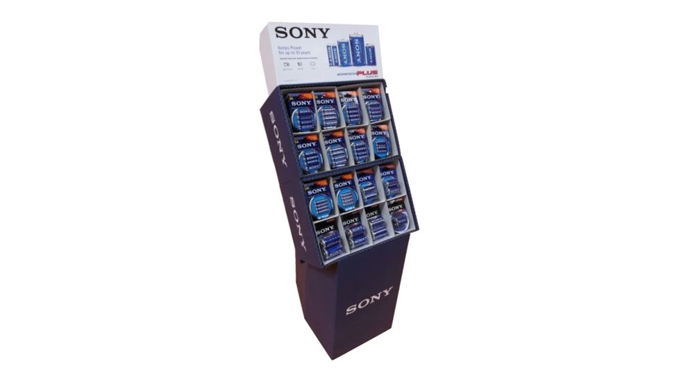 Sony Alkaline Display w/ AA 4pk-112 / AAA 4 pk-57 / C 2pk-14 / D 2 pk-12 / 9volt 1pk-11 SALKALINEDISPLAY