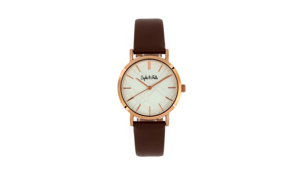 Sophie And Freda Budapest Leather-Band Watch, Brown, One Size, SAFSF5004
