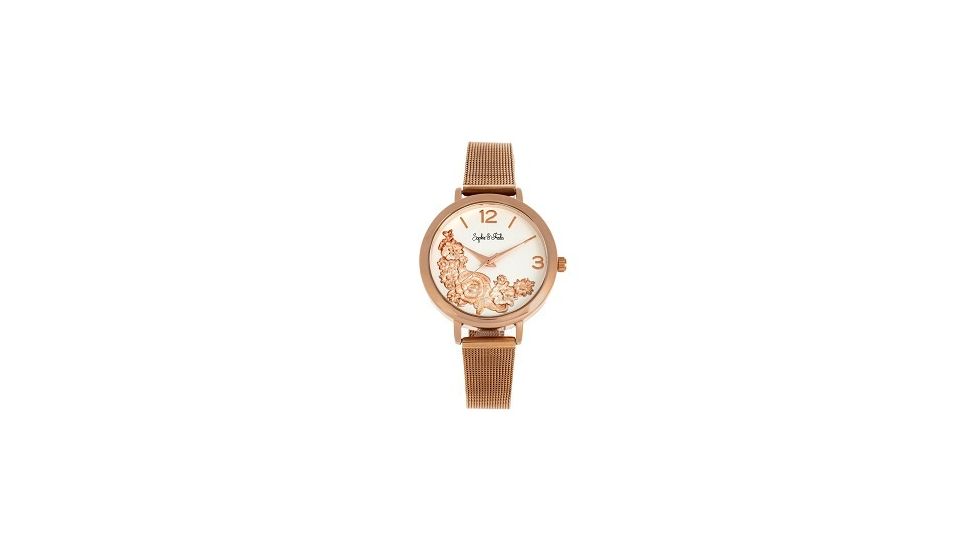 Sophie And Freda Lexington Bracelet Watches - Women's, Rose Gold/White, One Size, SAFSF5205