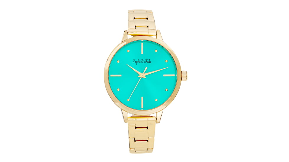 Sophie And Freda Milwaukee Bracelet Watches - Women's, Gold/Teal, One Size, SAFSF5804