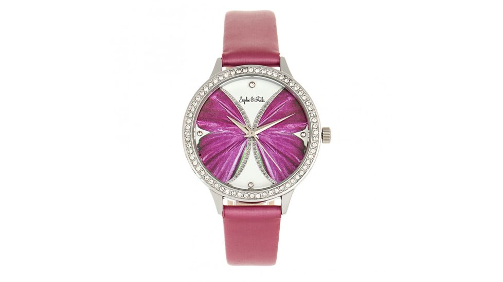 Sophie And Freda Rio Grande Leather-Band w/ Swarovski Crystals, Silver/Fuchsia, One Size, SAFSF4602