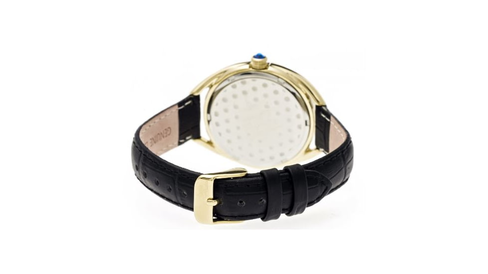 Sophie And Freda SF2906 Austin Ladies Watch, Black Leather Band, Gold Case SAFSF2906