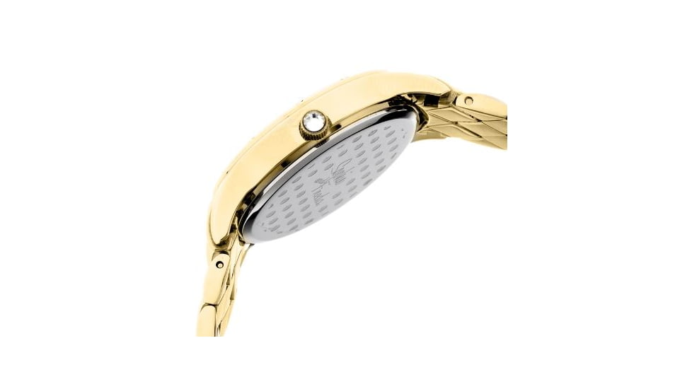 Sophie And Freda SF3203 Lancaster Ladies Watch, Gold Metal Band, Gold Diamond Encrusted Case, Yellow Face SAFSF3203