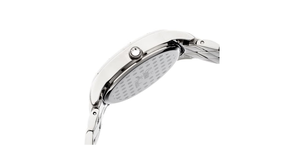 Sophie And Freda SF3204 Lancaster Ladies Watch, Silver Metal Band, Silver Diamond Encrusted Case, White Face SAFSF3204
