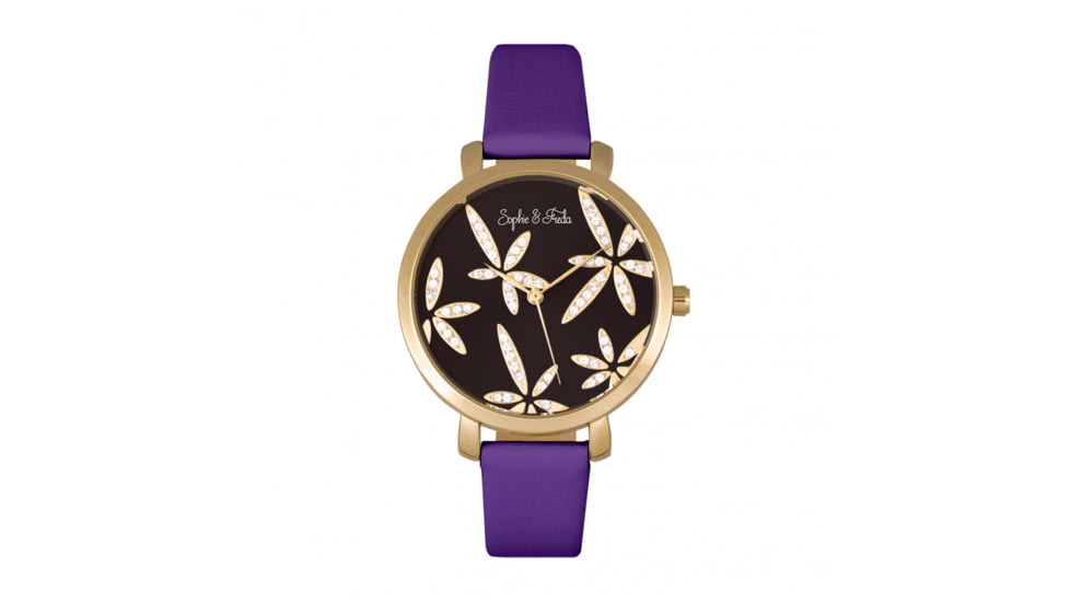 Sophie And Freda Key West Ladies Watch, Charcoal/Purple, SAFSF4306