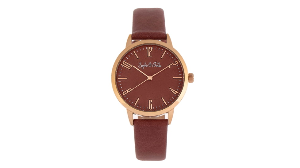 Sophie And Freda Vancouver Leather-Band Watch, Brown, One Size, SAFSF4906