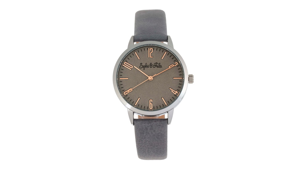 Sophie And Freda Vancouver Leather-Band Watch, Grey, One Size, SAFSF4902