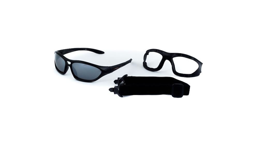 Sos Gripz Riders / Rambler Sunglasses, Frame - Matte Black Tr-90 W/ Temples And Strap / Lens - Pc Z87.1, Smoke /fm