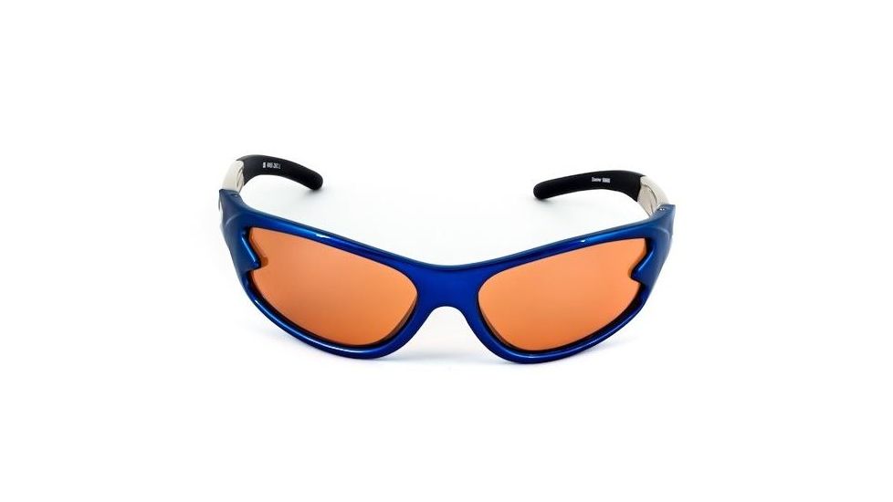 Sos Wraps / Slasher - Fm Sunglasses, Frame - Aluminum Blue / Silver, Lens - Orange